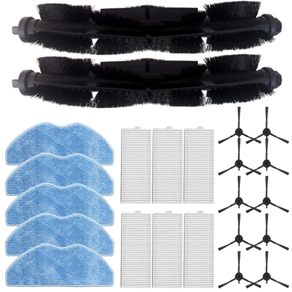Kit de Peças de Reposição para Aspirador Robô Grundig VCR 4230 6230 7230: Escova Lateral Principal, Filtro e Pano de Limpeza