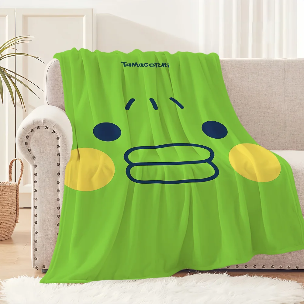 funny art kuchipatchi face Flannel warm comfort  soft plush blanket for sofa living room office bedroom travel gift T-Tamagotchi