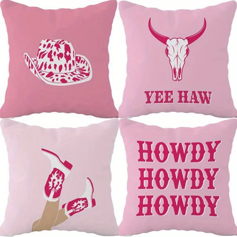 

Домашний декор в ковбойском стиле: шляпа, череп, ковбойские сапоги, чехол для подушки, подходит для дивана, спальни, автомобиля, наволочки