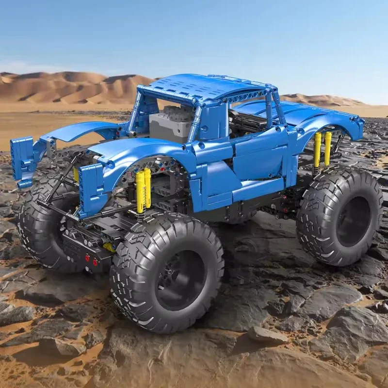 قالب الملك 18039 نموذج مركبة للطرق الوعرة 1454 قطعة مجموعة مكعبات البناء سلسلة التسلق لعبة للأولاد هدايا عيد الميلاد #3