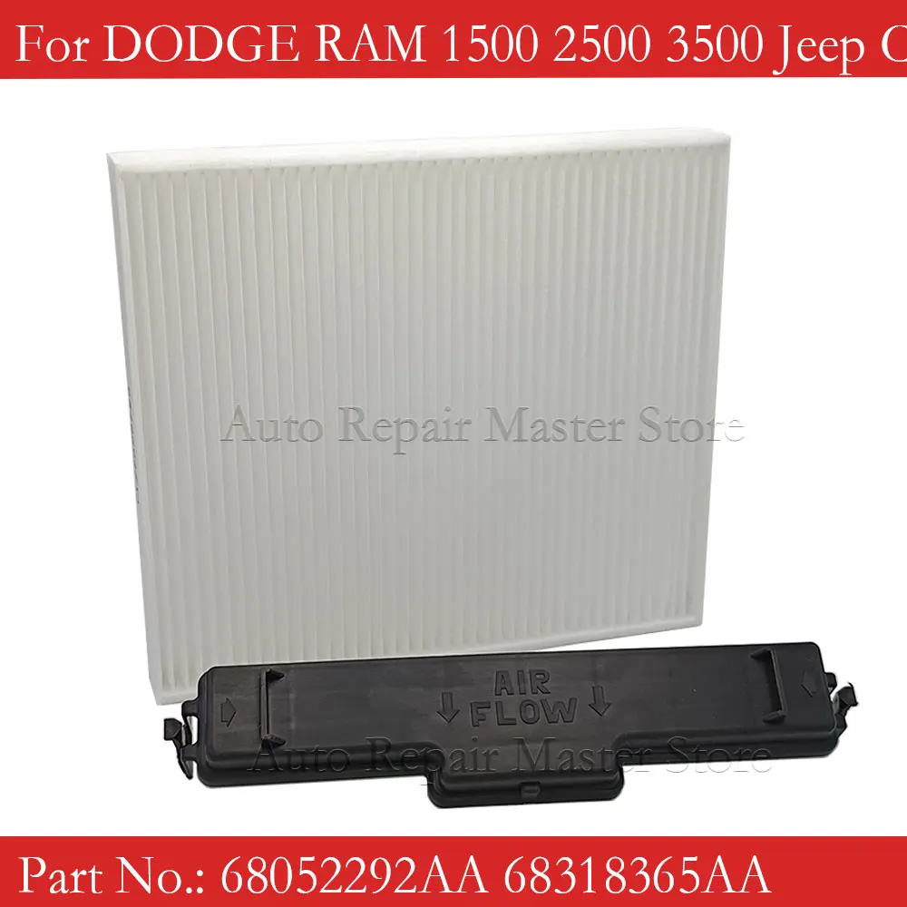 Cabin Air Filter Kit Cabin Air Filter & Filter Access Door 68052292AA 68318365AA For DODGE RAM 1500 2500 3500 Jeep Chrysler