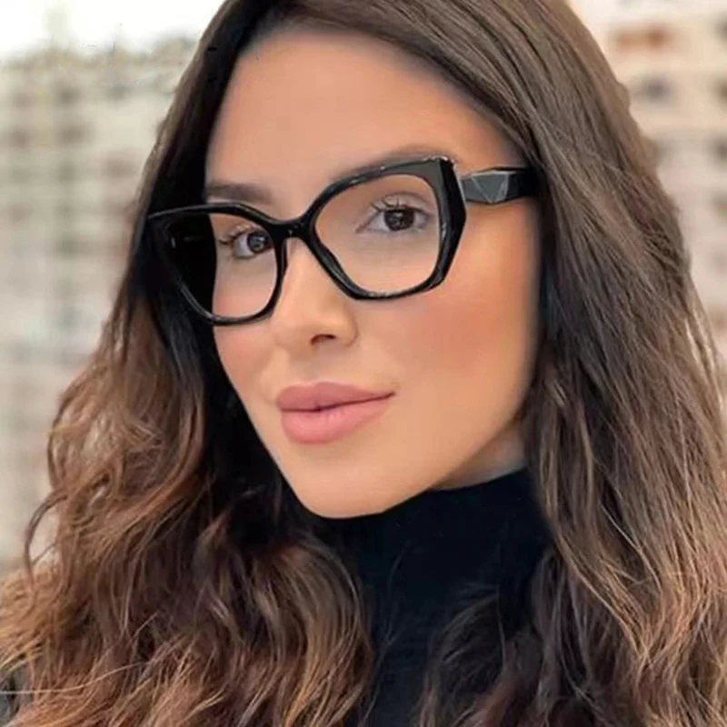 Fashionable Glass Frames For Women Eyewear Retro Polygon Eyeglasses Frames Anti Blue Ray Glasses Computer Glasses Eye Protection