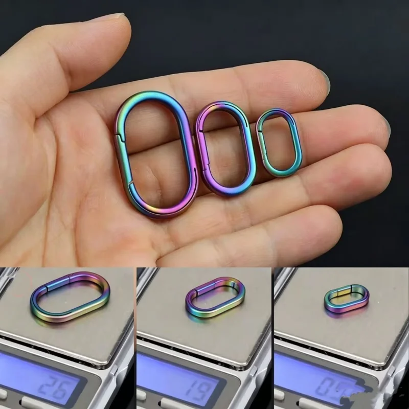 Titanium Alloy Link Buckle, Snap Buckle, Car Key Link Ring, Concealed Buckle, Colored Chain Keychain
