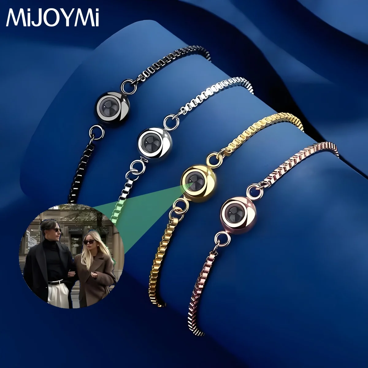 

Custom Photo Bracelet Titanium Steel Customized bracelets with color photos Personalized women's Picture Memorial Birthday Gift