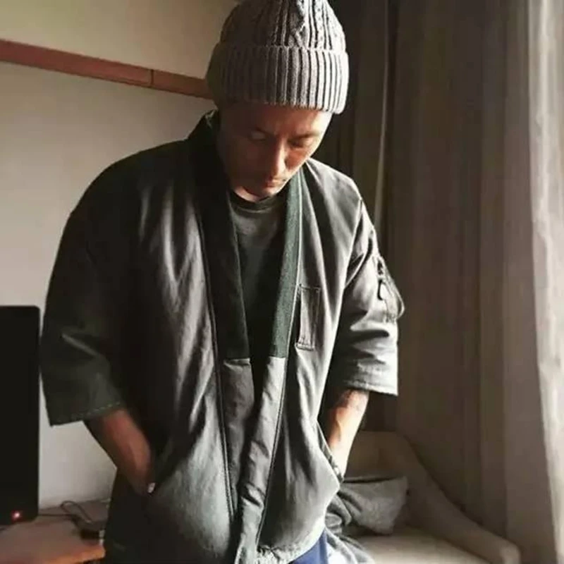 

Оригинальный национальный тренд ort Cotton Jaet, мужское свободное пуховое пальто Non-Visvim Dt Pure Color, без воротника-стойки, другой наполнитель