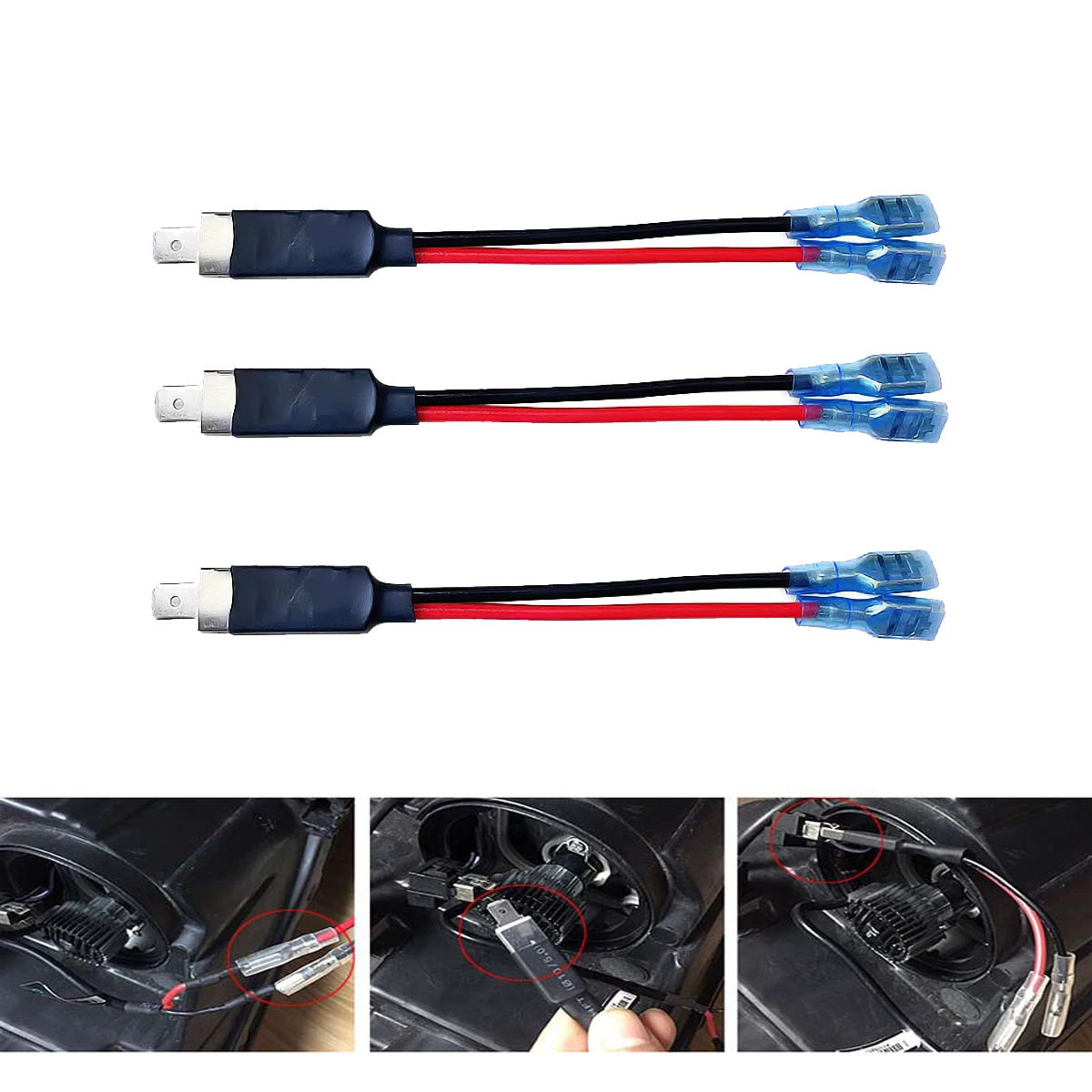 

H1 One To Two Adapter Cable H1 Headlight Bulb Cable 12V 24vV Straight Plug Group