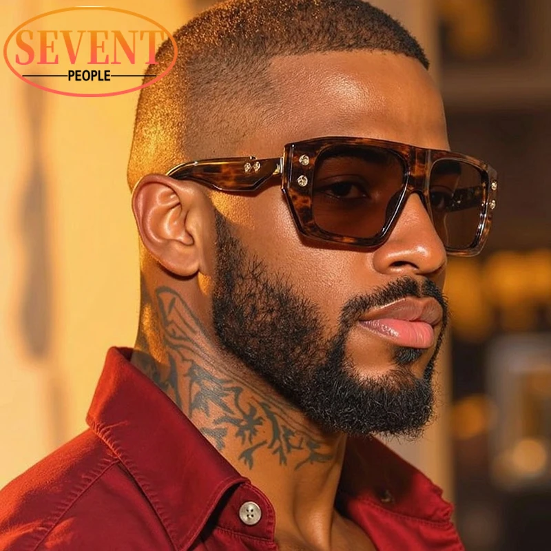 

Polarized Oversized Square Sunglasses Men 2025 Luxury Brand Retro Steampunk Outdoor Sun Glasses Trendy Shield Shades UV400