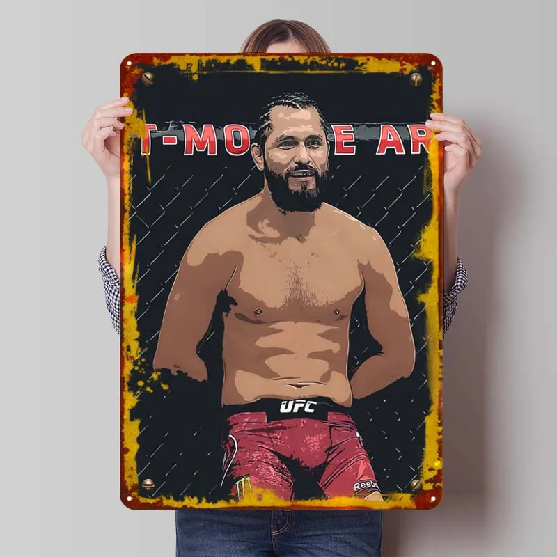 Jorge Masvidal Sports Metal Poster Home Interior Decoration Living Room Custom Metal Tin Signs for Wall Art Decoration New Decor