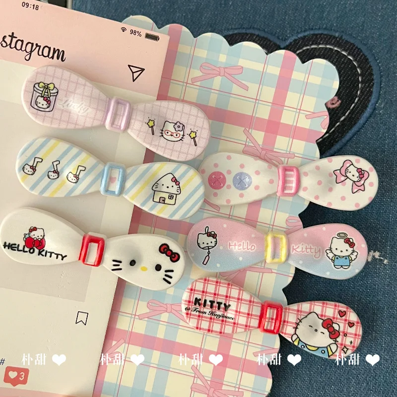 

10pcs Hello Kitty Hair Clip Cute Cartoon Bow Cartoon Versatile Side Bangs Broken Hair Clip Women Products Student Gift Wholesale