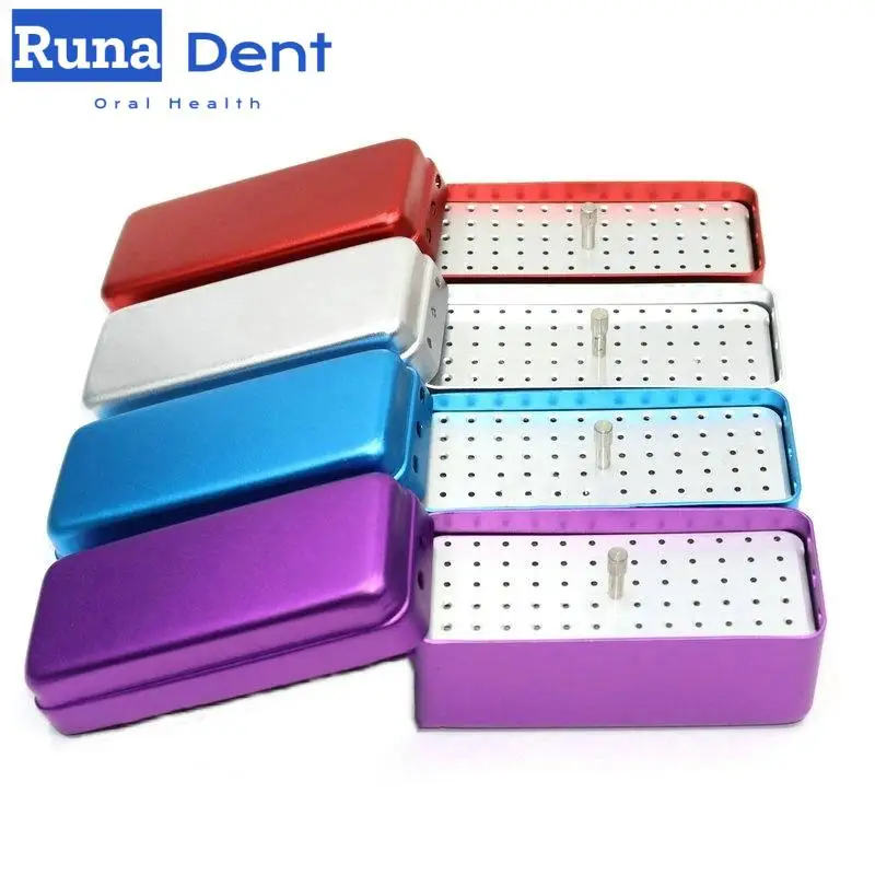 

1Pcs Dental 72 Holes Endo Box Dental Aluminum Disinfection Box Autoclave Sterilizer Case Diamond Burs Holder for Endo Files