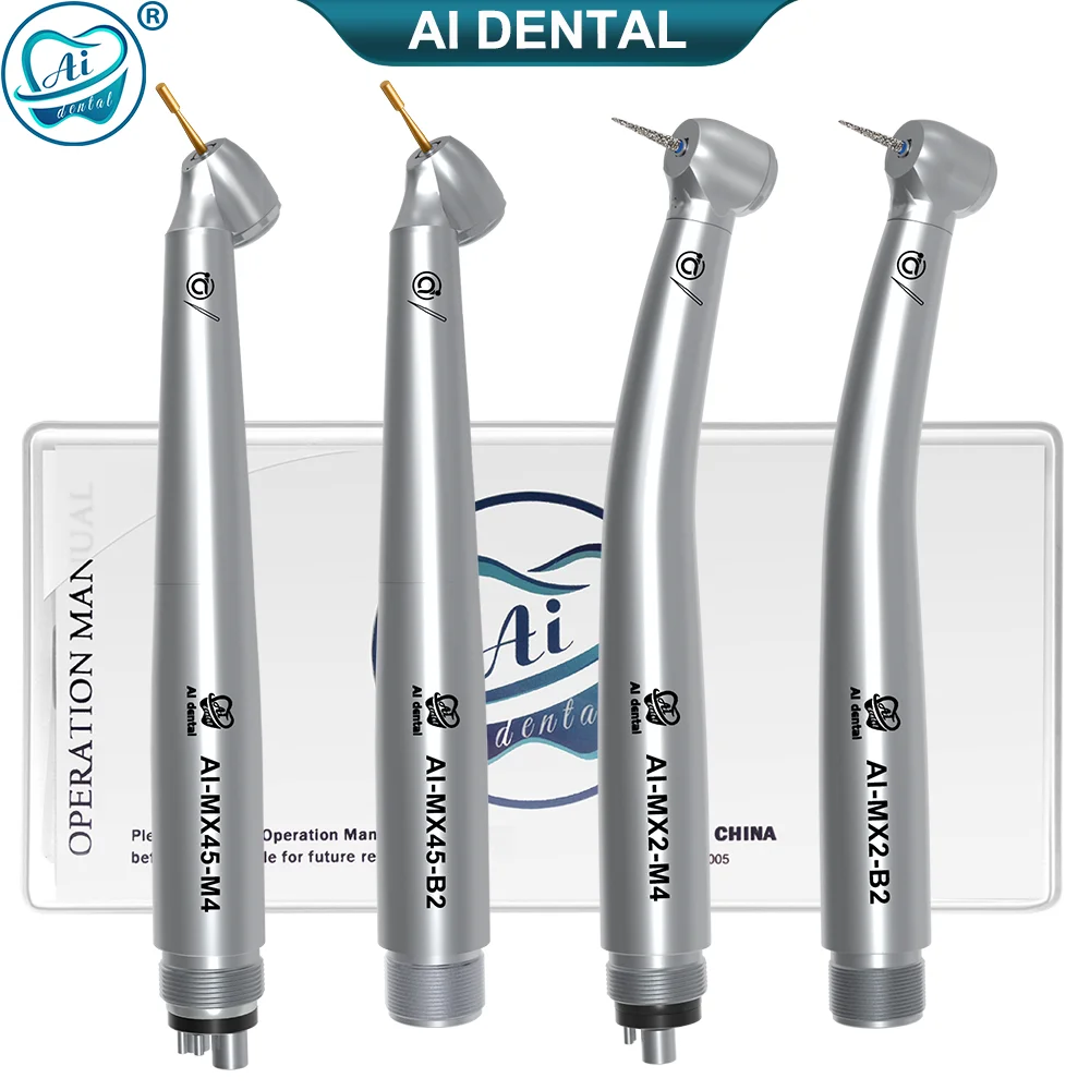 

Dental High speed Handpiece AI-MX45-B2/M4 air turbine 45 angle head AI-MX2 Small Head handpiece for 2/4 Holes dental chair