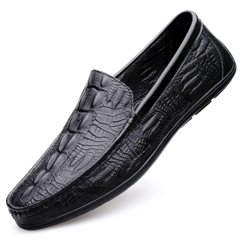 New soft and comfortable Doudou men's shoes outdoor lazy one-pedal men's daily casual leather shoes driving shoes
