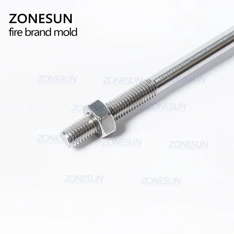 ZONESUN العلامة التجارية الحديد ختم مقبض ل شعار معدني مخصص ختم الغذاء كعكة كوكي الجلود حرق الخشب قالب ختم أداة