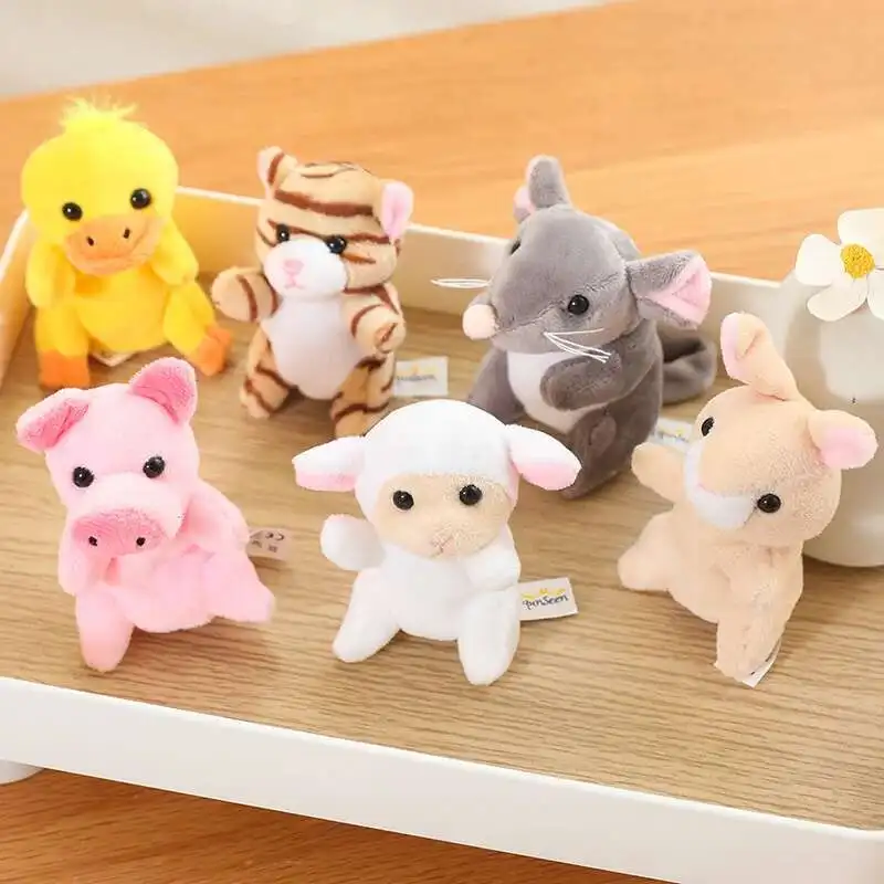 Poupée à doigt de 9CM, jouet pour enfants, série 29 animaux de la Jungle, Lion, tigre, renard, Koala, histoire familiale, jeu de rôle, jouets à doigts