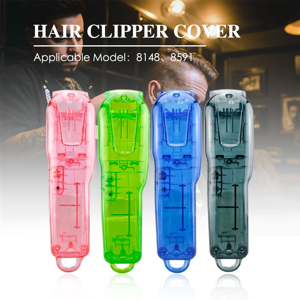 Hair Clipper Cover For Wahl 8148 8591 Electric Clipper DIY Clear Modified Shell Barber Shop Hair Cutting Machine Housing Lid