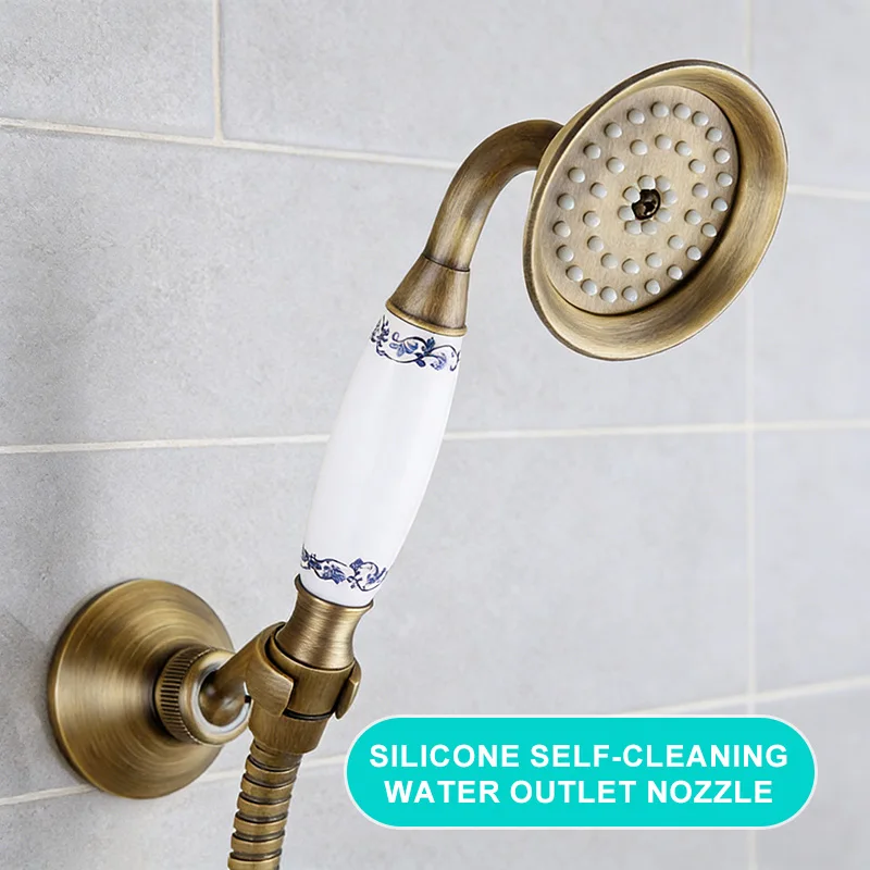 Antique Bronze Hand Holder Shower Brass Bronze Bath Shower Hand Replace Bathroom Copper Shower ML001