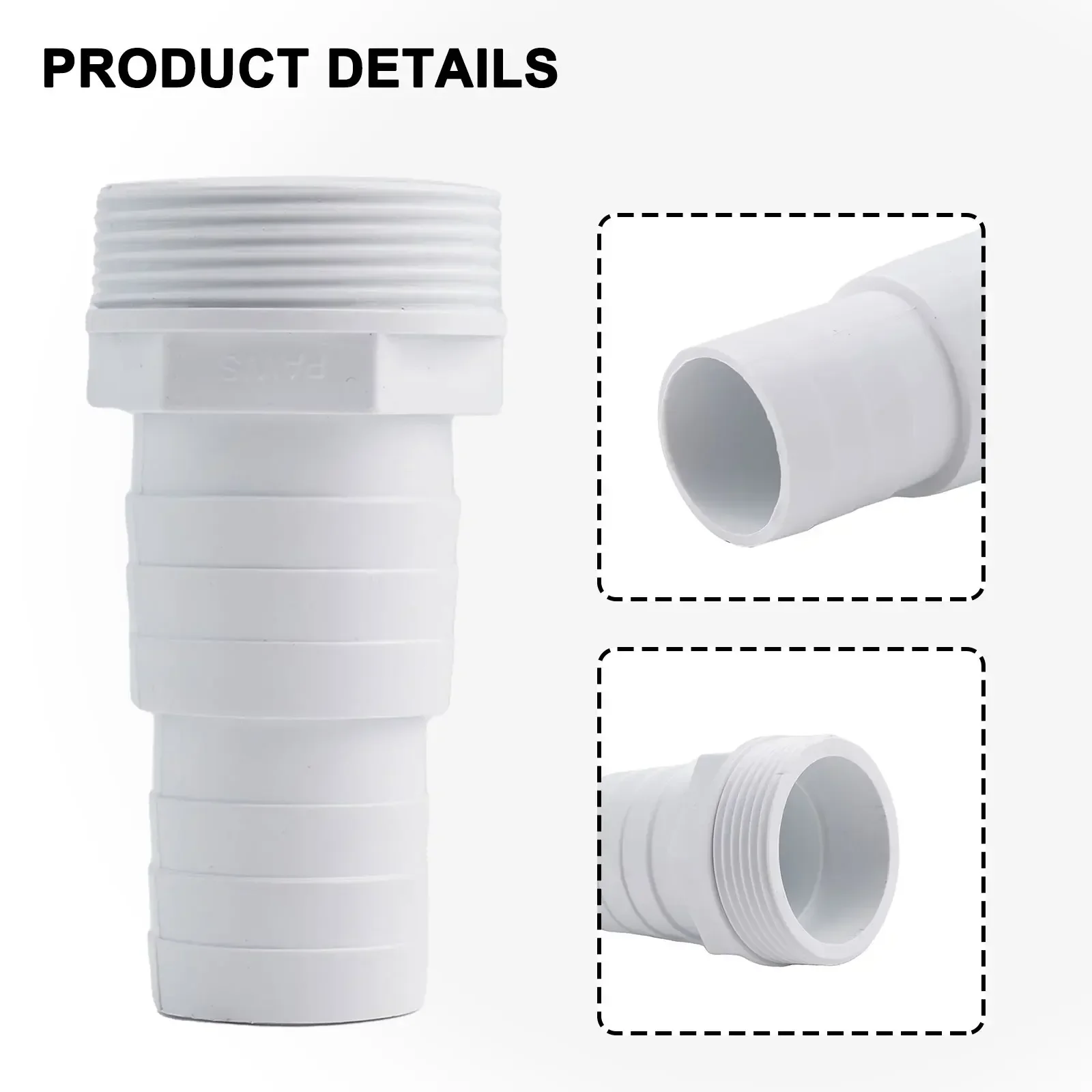 ABS 스레드 예비 호스 깍지, 수영장 호스, 직경 32-38mm, SPX1091Z7, SPX1091Z4, 9.5x4.5x3 cm, 흰색, 1.5 인치