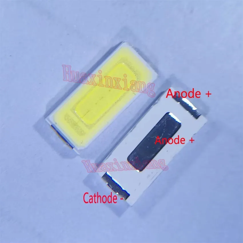 100PCS/Lot SMD LED 7030 6V Beads Netural White 1W 6V 100-110LM 240mA  6500-7000K For Lighting