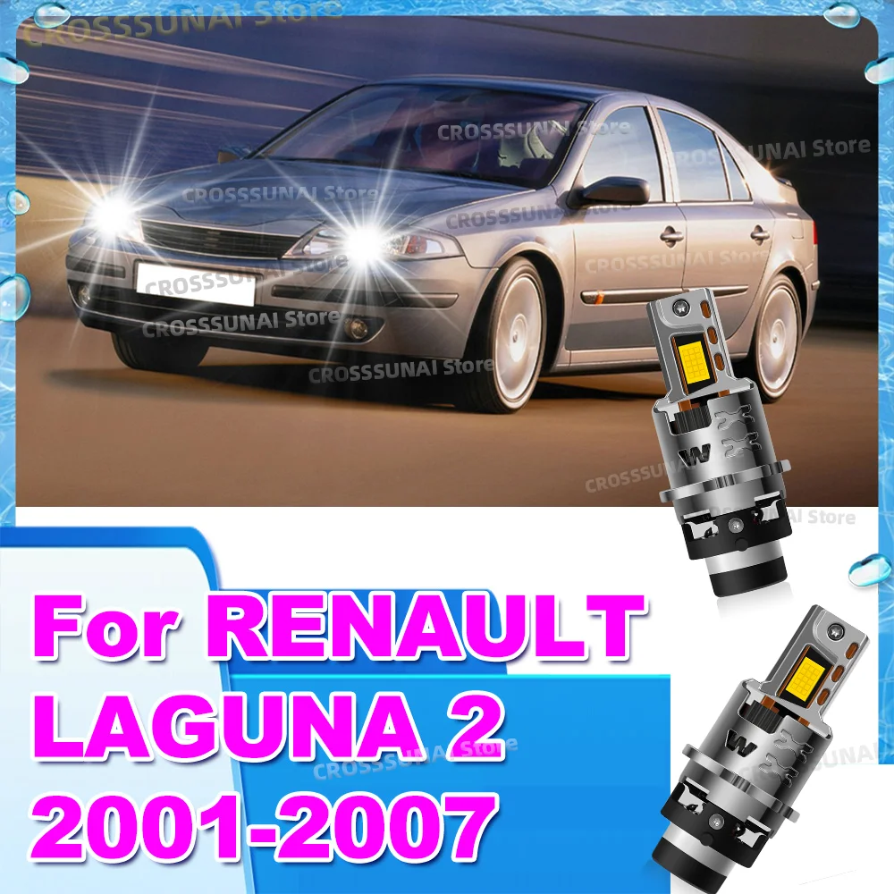 

LED Headlights Canbus Upgrade Super Bright Xenon Auto Lamp For RENAULT LAGUNA 2 2001-2007 2004 2005 2006