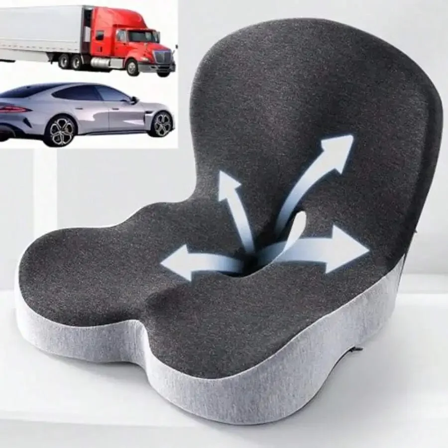 

Memory Foam Truck Seat Cushion For Truck Driver Ergonomic Driver Seat Cushion With Lumbar Support Sciatica Relief Ideal Car Seat
