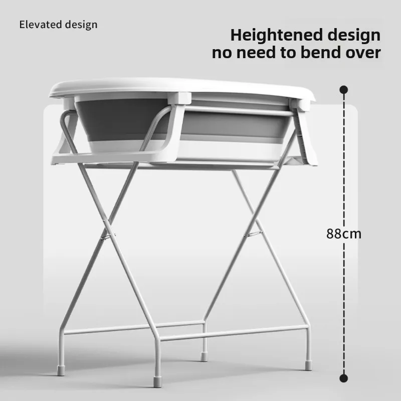Foldable Pet Bathtub Without Bending Down Dog Supplies Cat and Dog Heighten Bathtub with Elevated Bracket Bathing Table