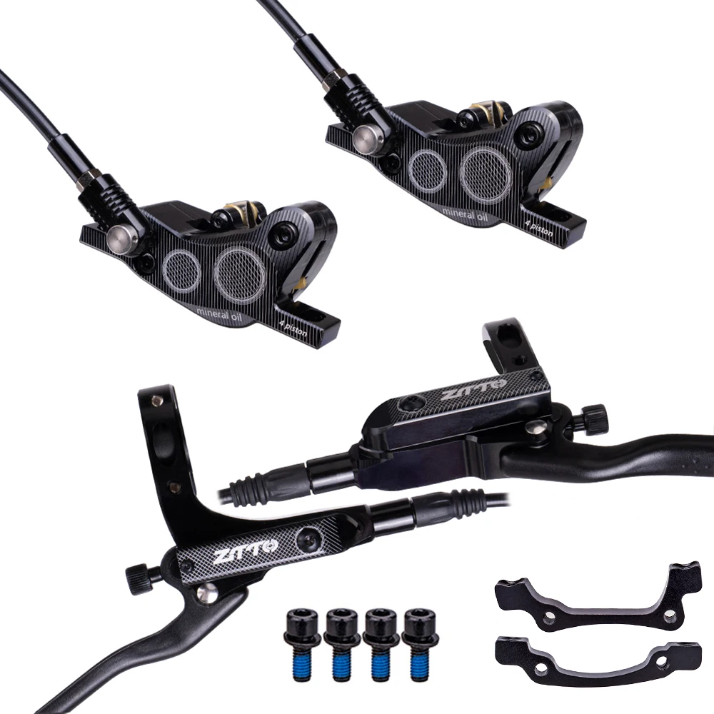 ZTTO MTB 4-zuiger fiets hydraulische schijfrem M840 met koelpads oliedruk racefiets rotor remklauwen IS PM Mount