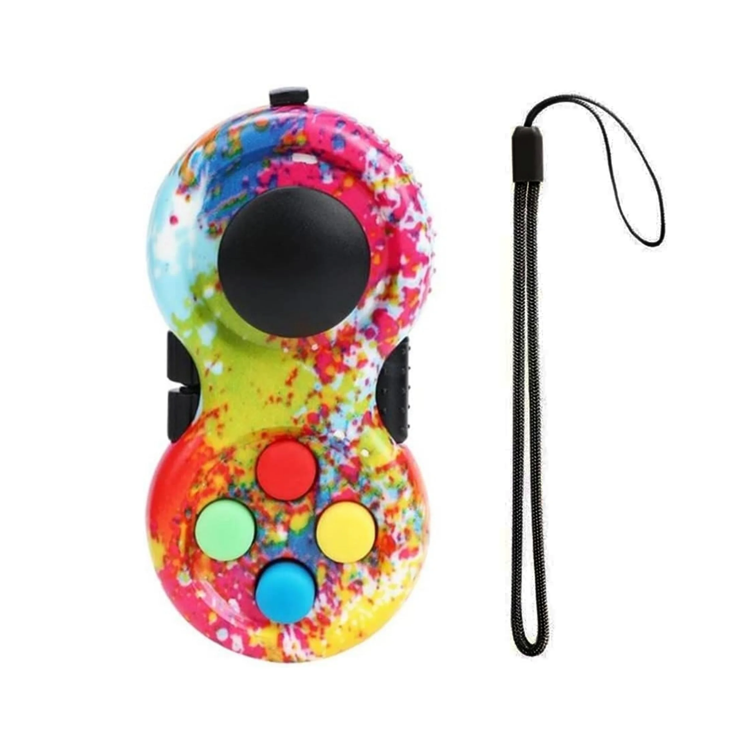 TOSSPER Fidget Pad – 8 Fonctions Anti-stress : Boutons, Joystick, Molette, Massage – Réducteur De Stress Pour Adulte Et Enfant – Jouet De Bureau