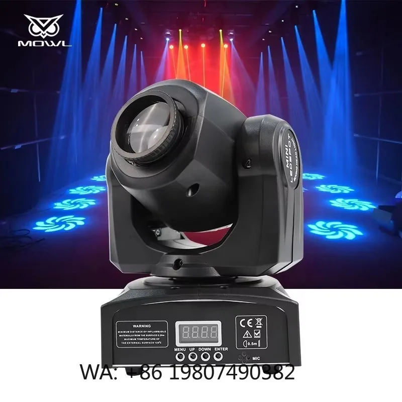 30W Mini DMX Gobo Spot LED Moving Head Projection Light Compact Projector for DJ Party Disco Club KTV Stage Lighting