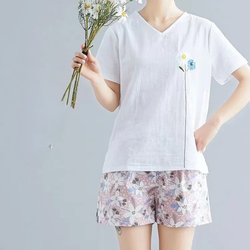 

Женские короткие брюки с эластичной резинкой на талии, шорты с принтом для женщин, домашние Y2k, винтажные дешевые эстетические наряды, уличная одежда, модная одежда в стиле Харадзюку, хит продаж