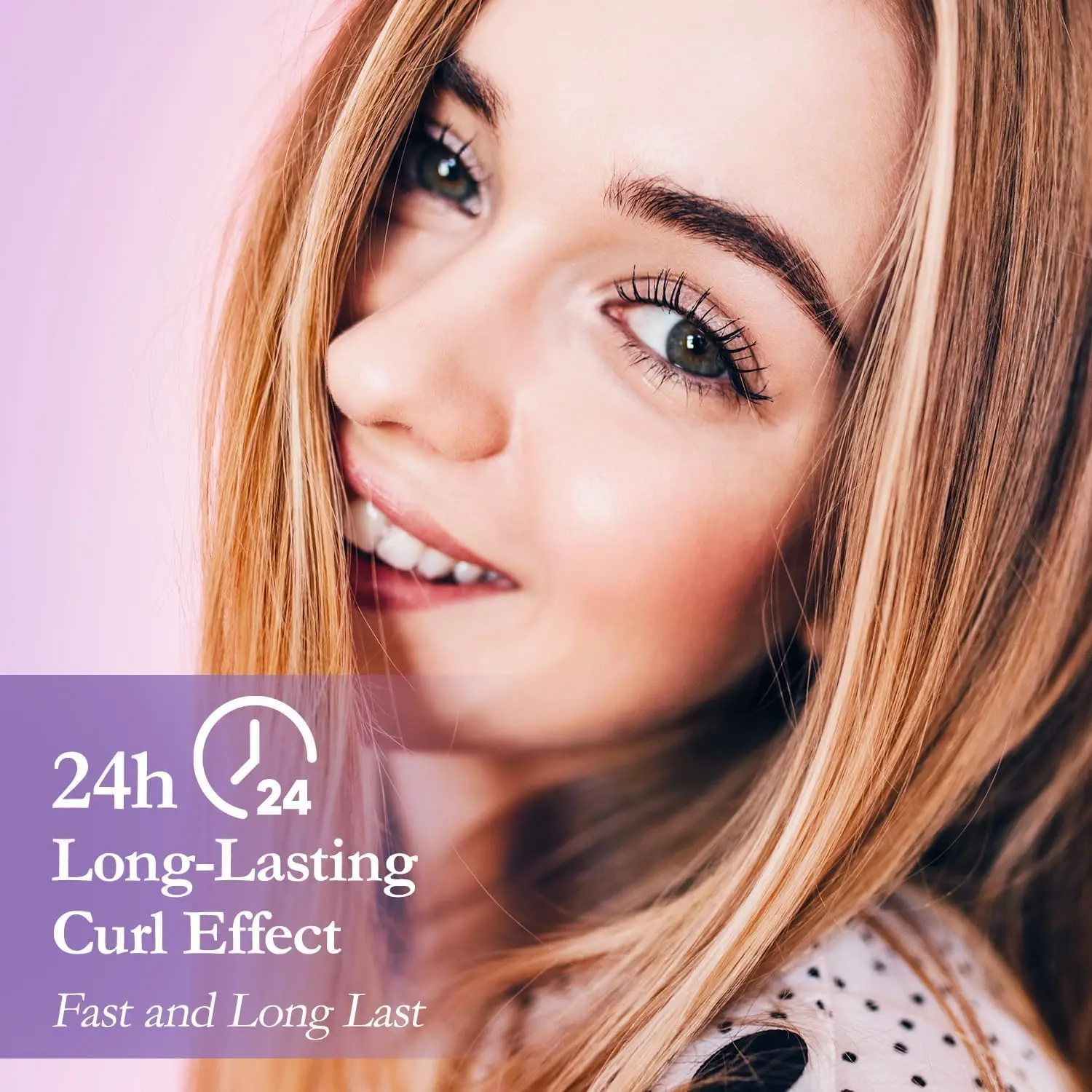 Recourbe-cils chauffant rechargeable USB-C avec peigne, 3 niveaux de chaleur pour boucles levées, conception portable