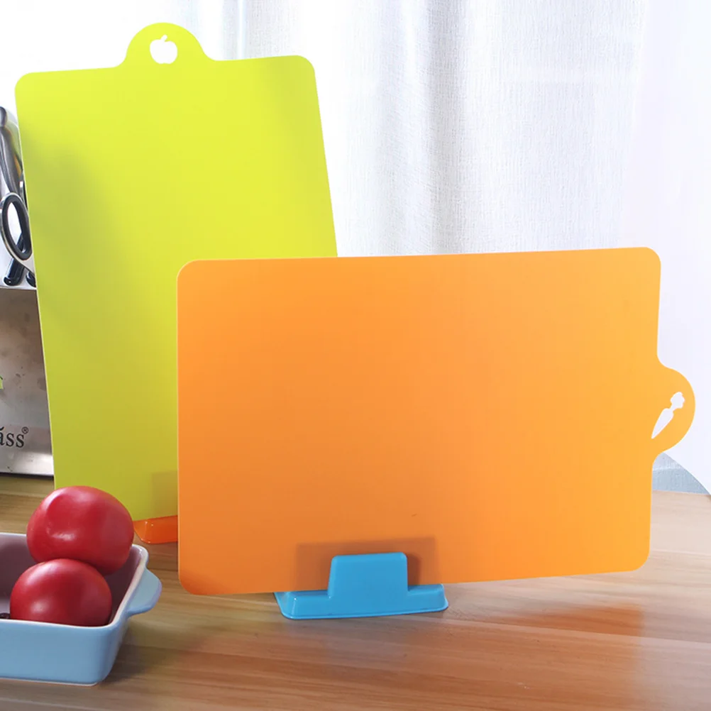 4pcs Color-Code Cutting Boards Flexible Cutting Board for Kitchen Bar BBQ with Hanging Hole(Random Color)