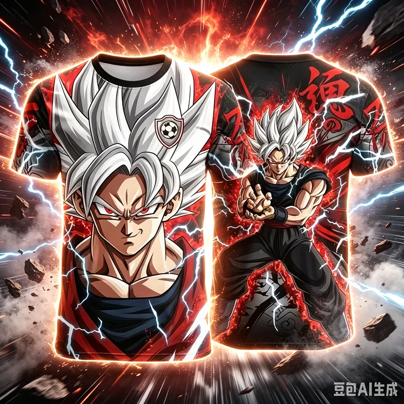 Dragon Ball Son Goku Japan National Team Soccer Jersey 3D Quick Dry T-Shirt for Men Women Fans Outdoor Sports Training Clothing