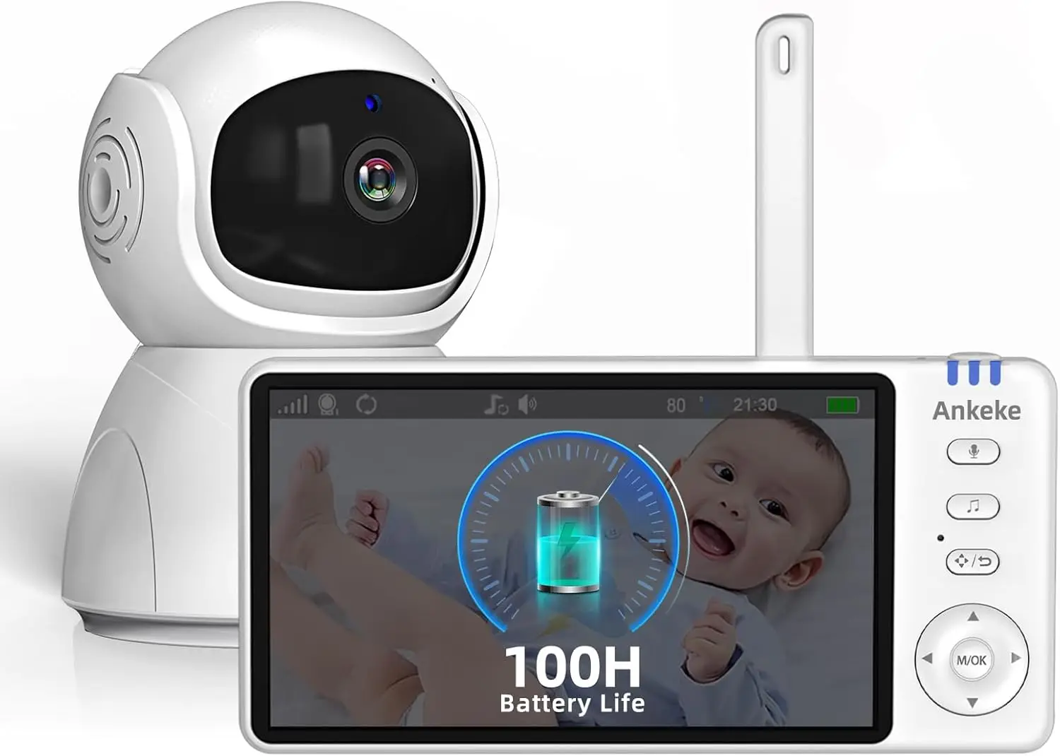 720P HD Wireless Baby Monitor with Two Way Talk