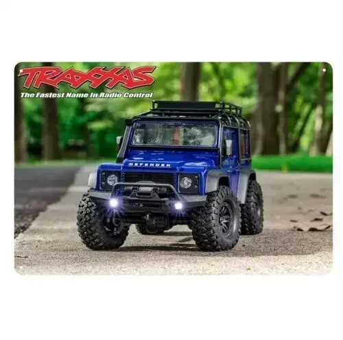 Metal Poster Rc Car Tin Sign Plaque Trx4 Defender Rock Crawler-Aluminum, 