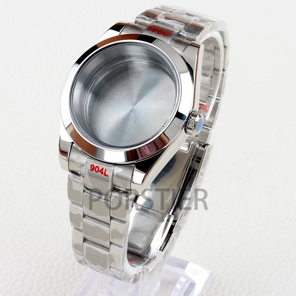 Silver 36mm/39mm Nh35 Case Solid 316L Stainless Steel Jubilee/Oyster Bracelet for Datejust Nh35 NH36 Movement 29.5mm Dial Parts