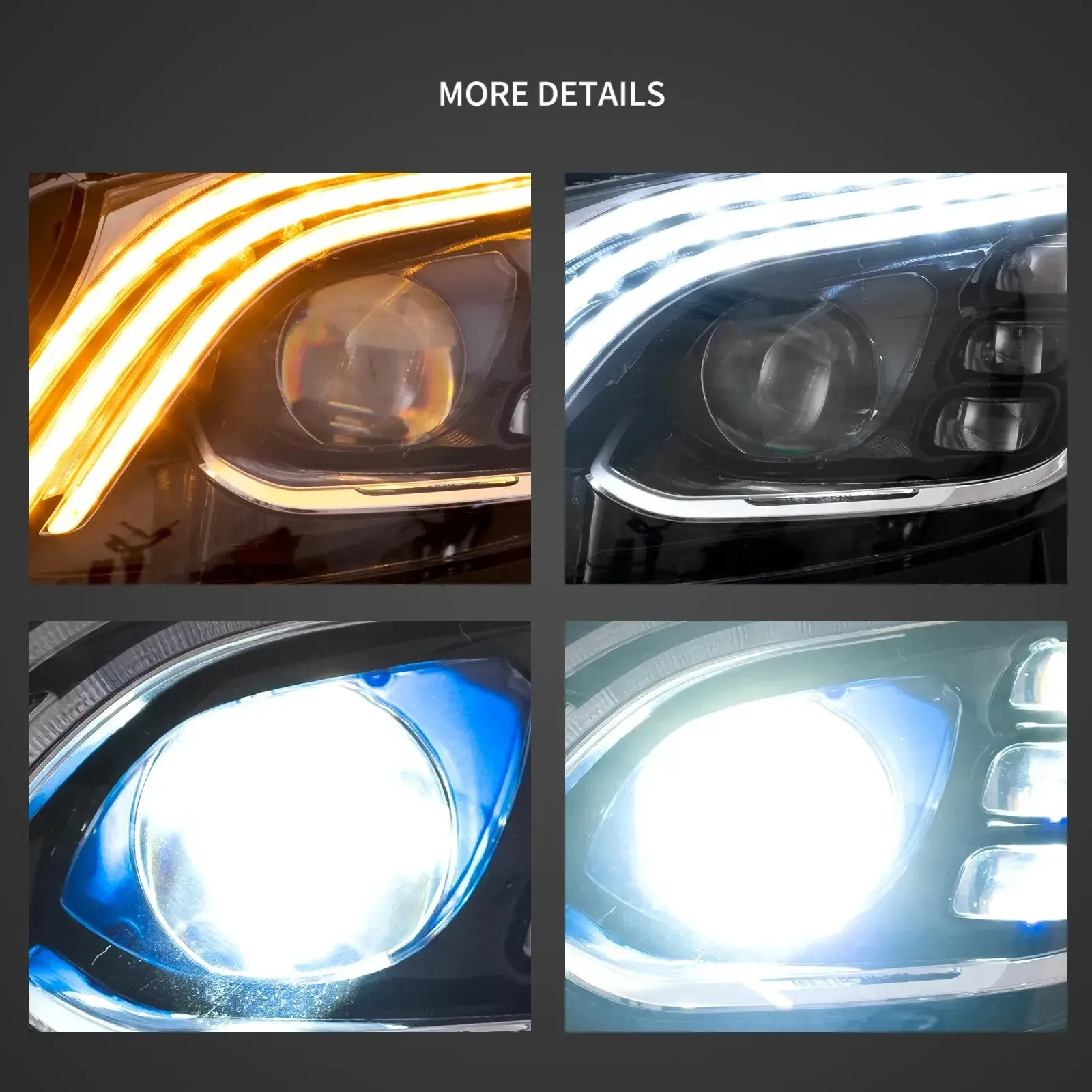 15-21 C-Class 4th Gen (W205) Vland LED Matrix Headlight Black, High-Performance Upgrade
