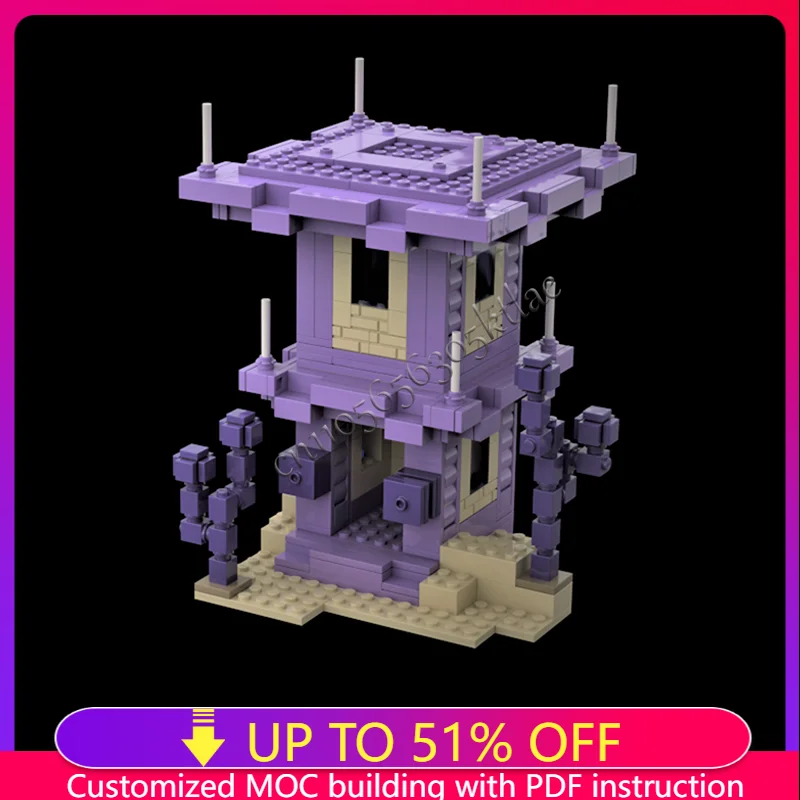 

582 детали, средневековая модульная модель города, MOC, строительные блоки на заказ, креативная сборка своими руками, развивающие игрушки, детские рождественские подарки