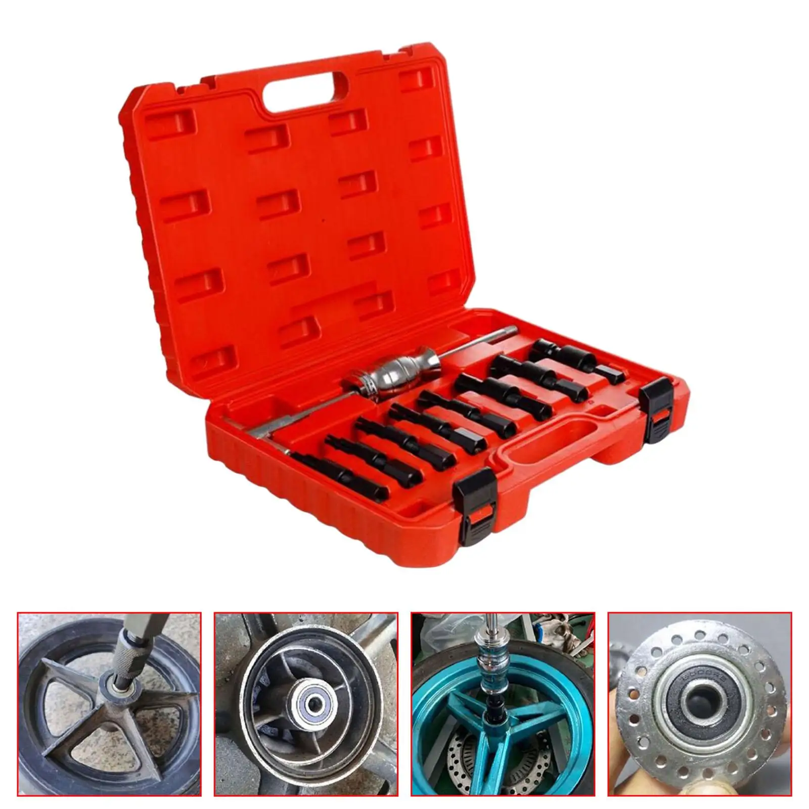 Kit de ferramentas do extrator do rolamento interno cego, conjunto de martelo deslizante, alto desempenho, substitui a desmontagem para reparo do carro, kit de ferramentas