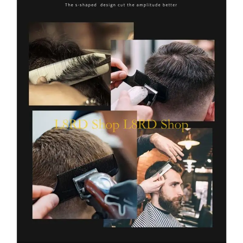 L8RD Curved Hair Clipping Cutting Arced Comb Barber Flat Top Haircut Comb Brush