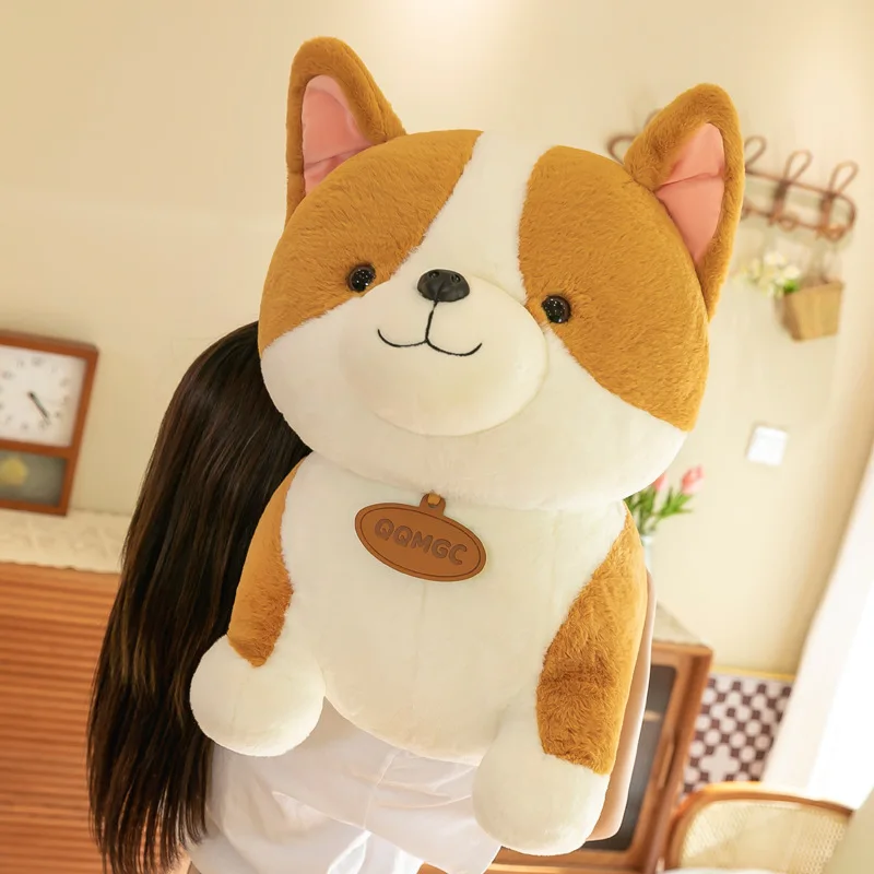 Super Cute Cartoon Corgi Plush Toy Big Fat Dog Doll Sleeping Pillow Puppy Doll for Girl Kids Gift 35inch 90cm DY10087