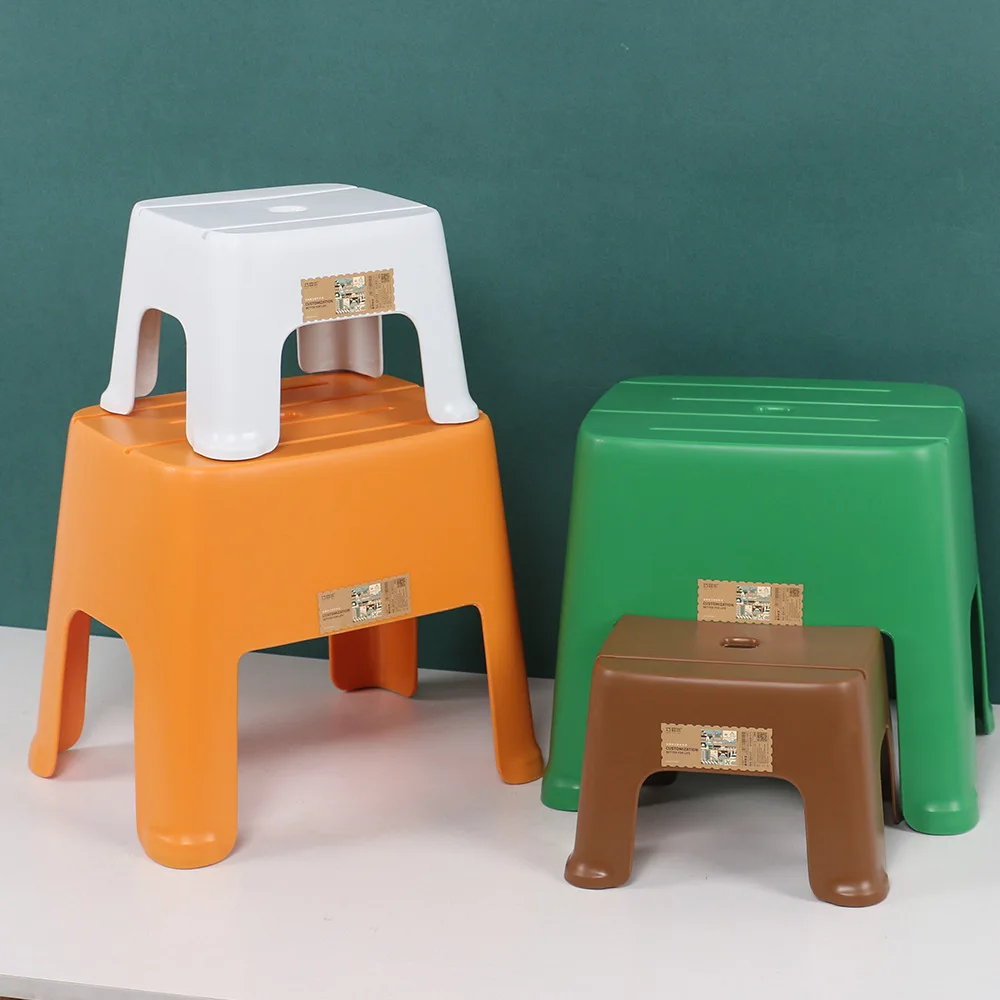 Thickened New Children's PP Stool, Bathroom Door Closed Children's Low Stool Shoe Changing Stool Baby Learning, Chair