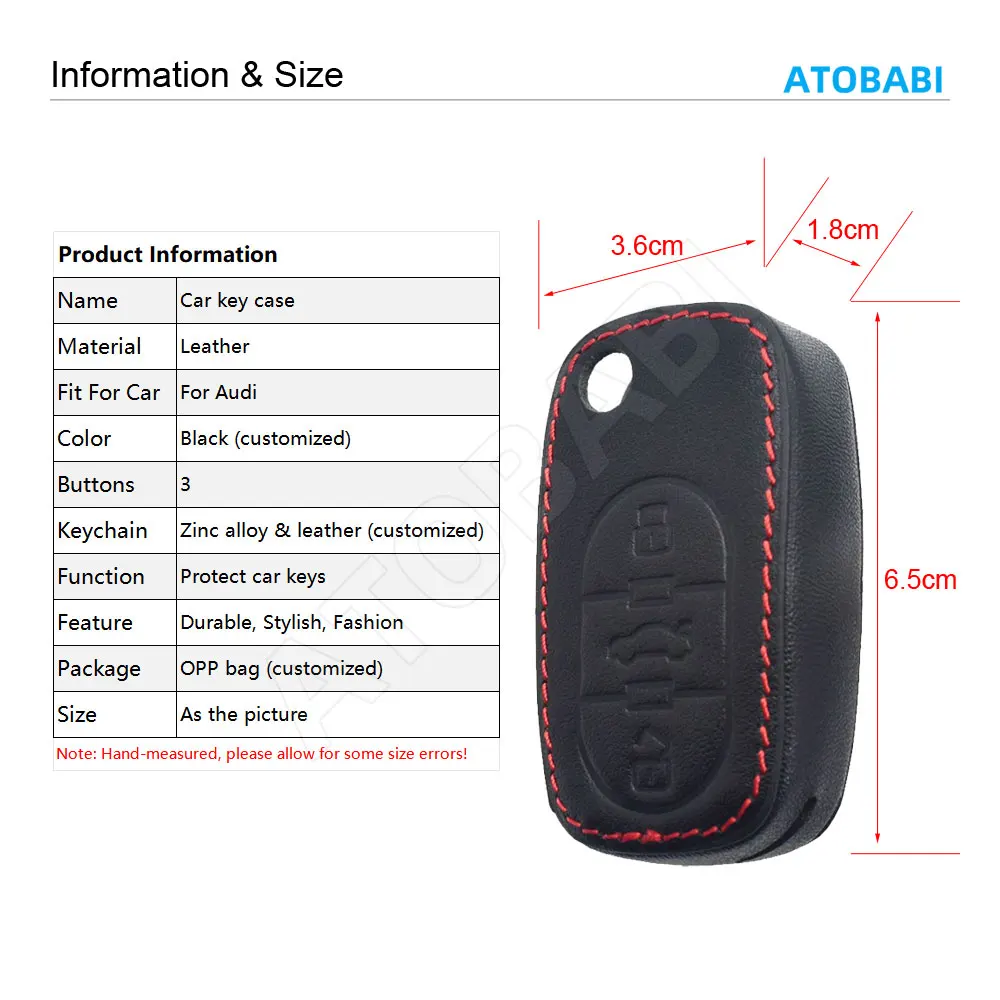 Leather Car Key Case Remote Key Cover Protector For Audi A3 A4 A6 A5 A7 A8 TT Q3 Q5 Q7 Q8 Allroad Cabriolet Quattro Accessories
