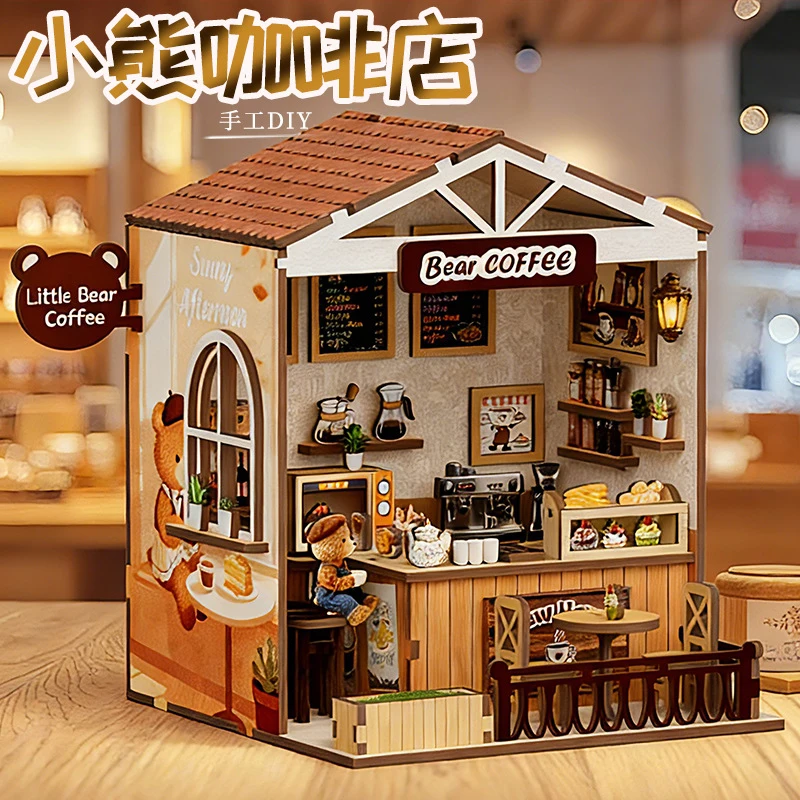 DIY Wooden Miniature House Cof - đánh giá và giá Model Kit House