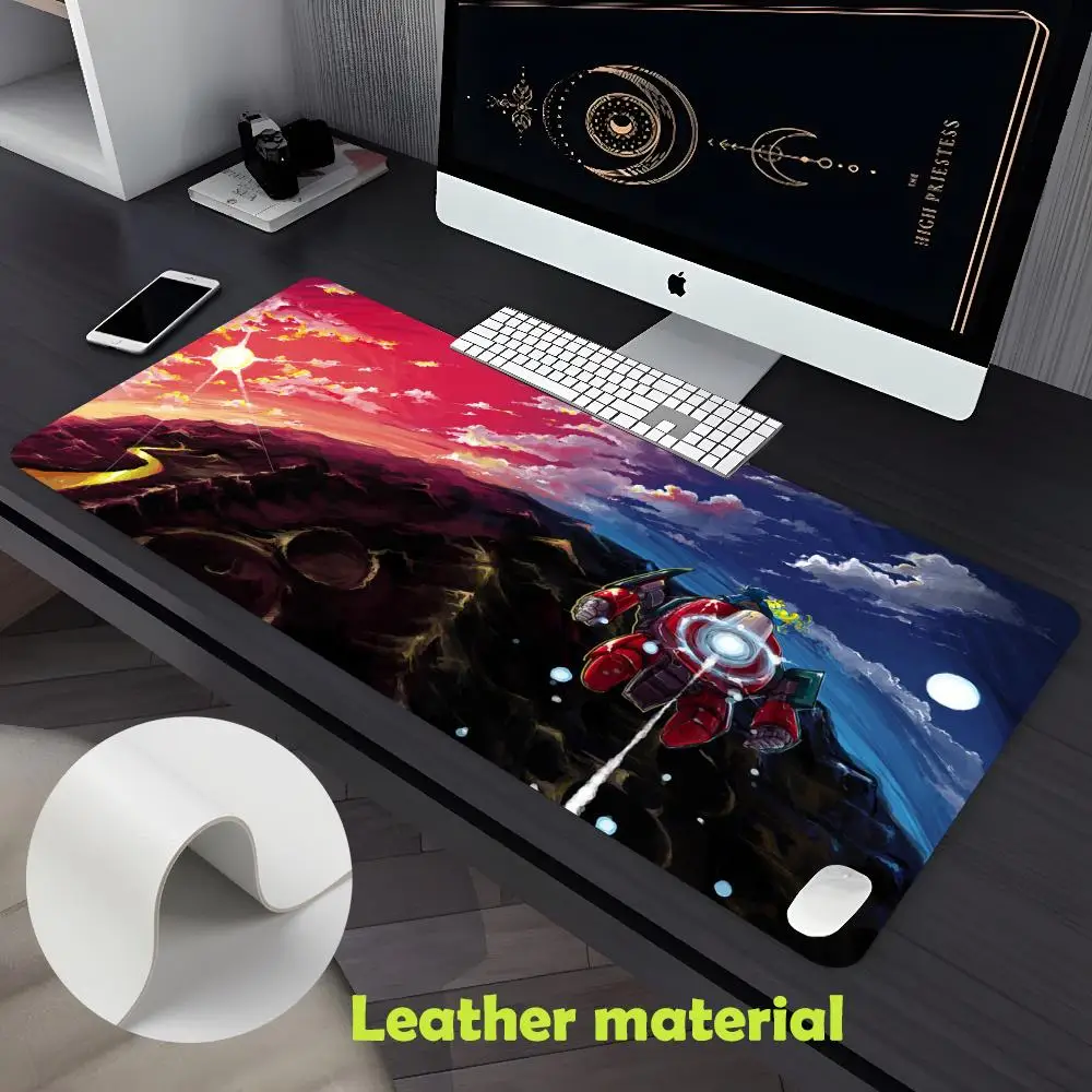 Gurren Lagann Mouse Pad Large Gaming Pad XXL Desk Mat Non Slip Double Sided PU Game Mouse Computer Leather Keyboard Mat