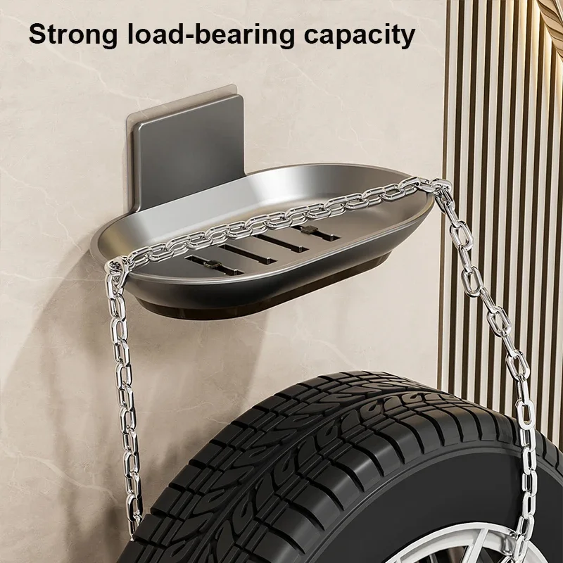 الحمام سبائك الألومنيوم صحن الصابون الحرة اللكم الحائط الصابون الإسفنج حامل المنظم اكسسوارات حامل الصابون المطبخ