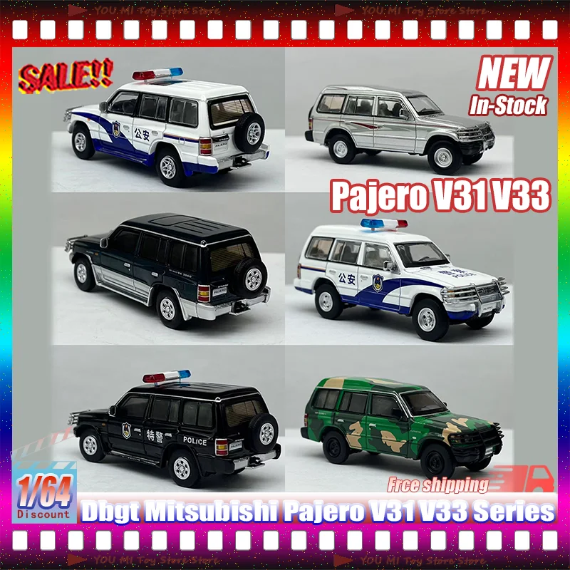 

В наличии 1:64 Dbgt Mitsubishi Pajero V31 V33, серия, имитация сплава, модель автомобиля с микропод давлением, детская игрушка на заказ, подарочные украшения