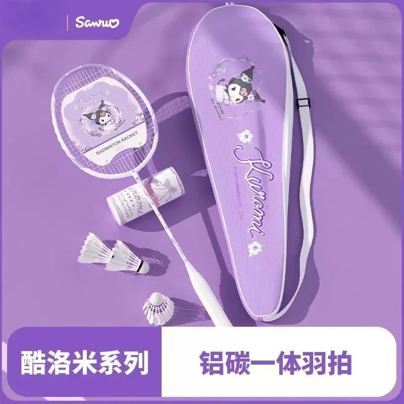 

Sanrio series Hello Kitty Kuromi My melody badminton racket authentic full carbon ultra-light professional double shot set