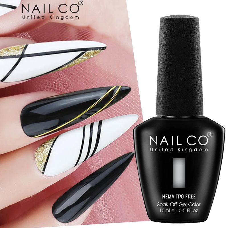 NAILCO HEMA TPO FREE Gel Nail Polish Vernis Semi Permanent UV Gel Polish Nail Art Gel Manicure TOP BASE Nail Glue Varnish 15ml