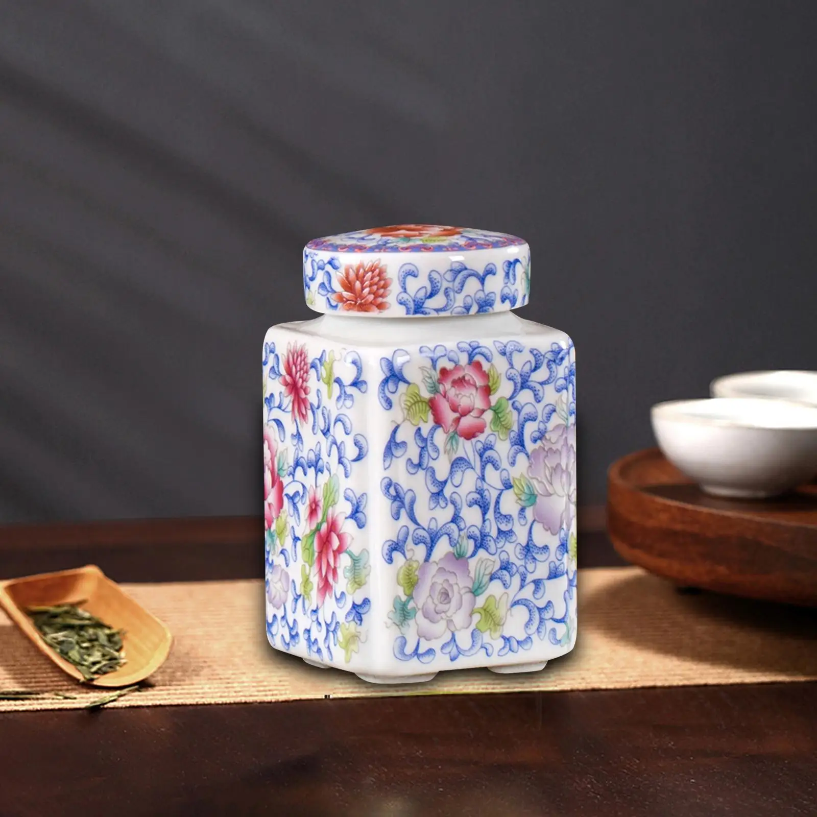 Ginger Jar with Lid 155ml Decorative Tea Canister for Office Kitchen Bedroom