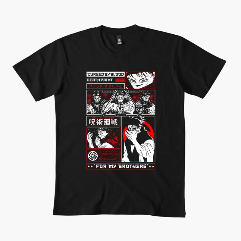 

0309 Toji Fushiguro Anime T shirt Jujutsu Kaisen Manga Men's print Graphic Tee Shirt 100% cotton Y2K clothes All size tops S-6XL